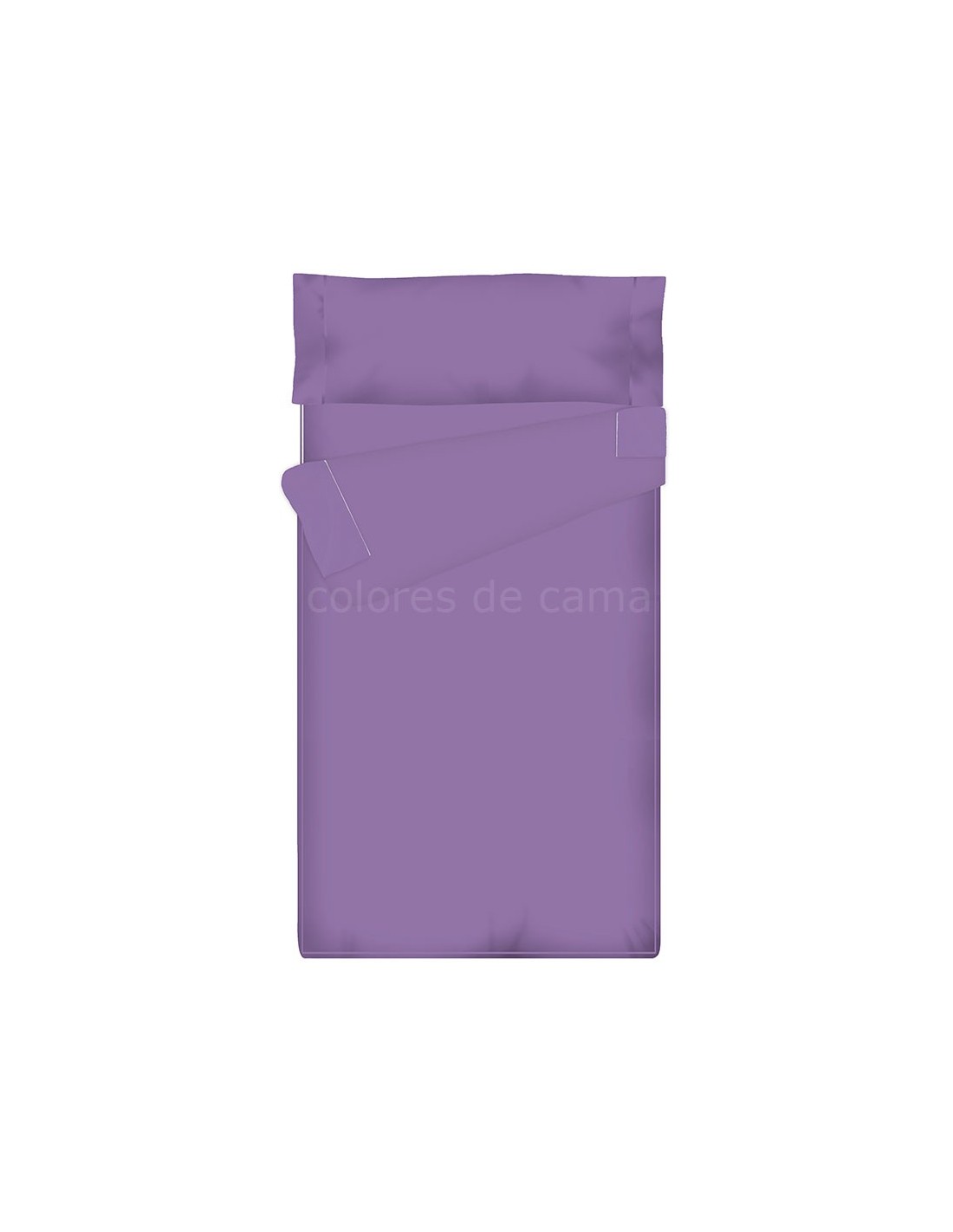 Sábana Bajera Lisa 21 Colores para Saco Nórdico con cremallera - Medida: 160  x 190 cm - Forma