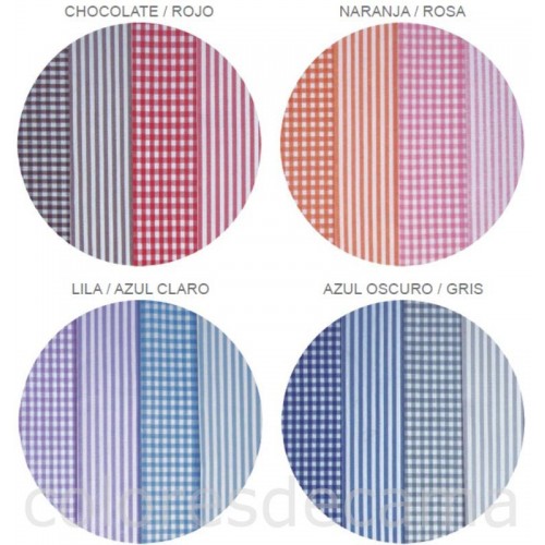 Funda de Cojín "VICHY "con Pestaña 5 cm