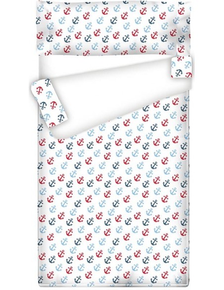 Saco nórdico Cremallera "Algodón" Anclas