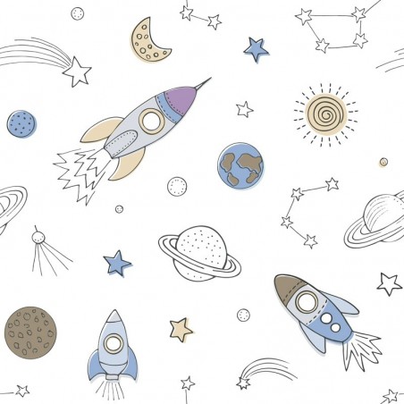 Saco nórdico Cremallera "Algodón" Cohetes