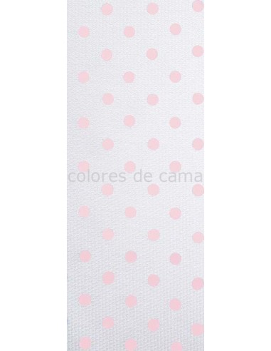 Funda nórdica "Algodón y Pique"  Topos Rosas - 3 Piezas