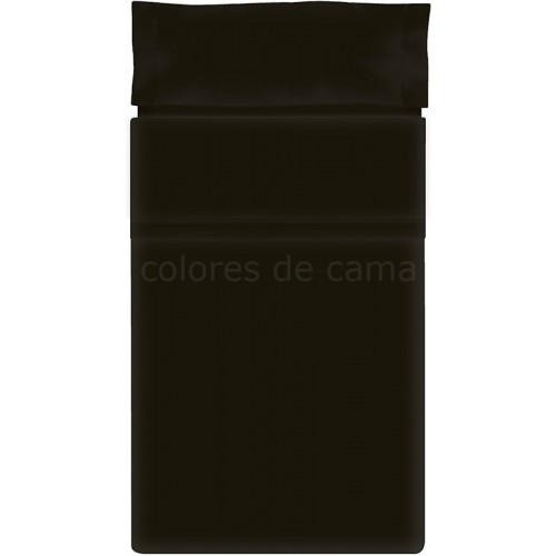Juego de sábanas Lisas NEGRO - 3 Piezas