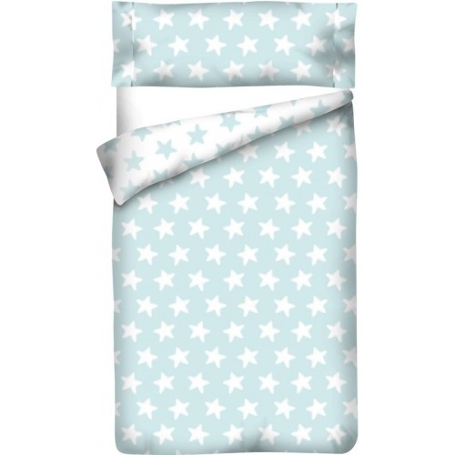 Funda nórdica Reversible "Algodón" Estrellas Esmeralda - Fondo Blanco - 2 Piezas 2