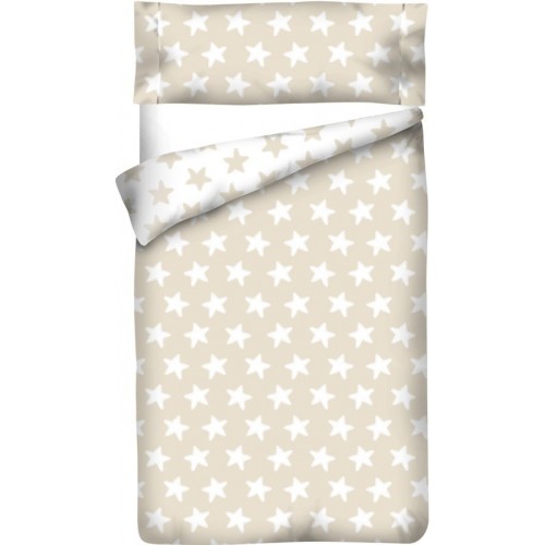 Funda nórdica Reversible "Algodón" Estrellas Arena - Fondo Blanco - 2 Piezas 2
