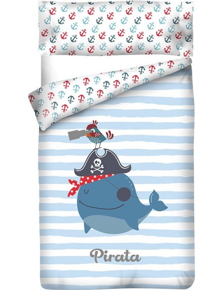 Funda nórdica Reversible "Algodón" Pirate - 2 Piezas Funda nórdica Reversible "Algodón" Pirate - 2 Piezas