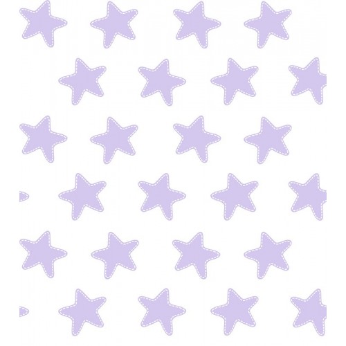 Saco nórdico Cremallera "Algodón" Estrellas Lila - Fondo Blanco 2