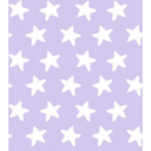 Saco nórdico Cremallera "Algodón" Estrellas Blancas - Fondo Lila 2