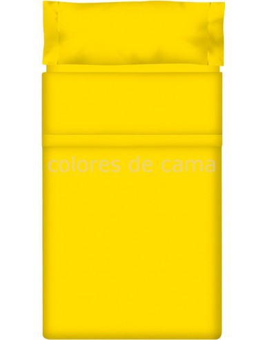 Juego de sábanas Lisas AMARILLO - 2 Piezas