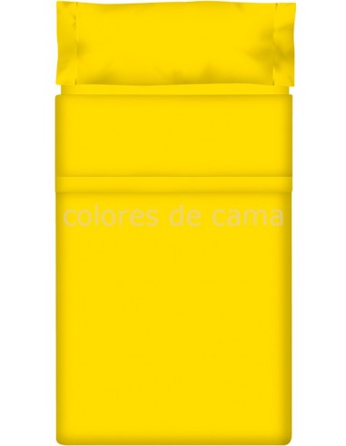 Juego de sábanas Lisas AMARILLO - 2 Piezas