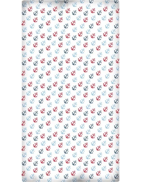 Sábana Bajera Estampada "Algodón" Anclas