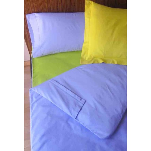 Juego de ropa de cama con 1 funda nórdica de algodón, 1 sábana ajustable y  2 fundas de almohada, 200 x 230 cm, 150 x 200 cm, 48 x 72 cm, funda