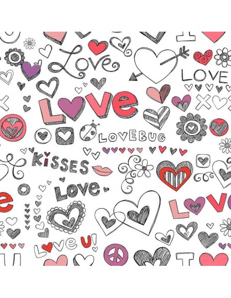 Saco nórdico Cremallera "Kisses"