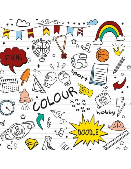 Saco nórdico Cremallera "Doodle"