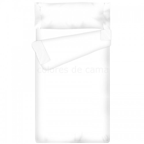 Saco nórdico Ajustable Liso - BLANCO - Forma Especial - 160 x 190 cm -  relleno 4 ESTACIONES