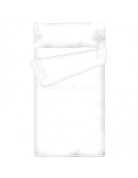 Saco nórdico Ajustable Liso - BLANCO - Forma Especial - 160 x 190 cm -  relleno 4 ESTACIONES