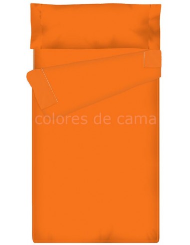 Saco nórdico Ajustable Liso - NARANJA - 130 x 185 cm - Con Formas Especiales y Relleno 250 gr/m2