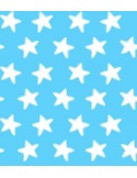 Saco nórdico Cremallera "Algodón" Estrellas Blancas - Fondo Azul