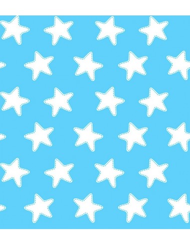 Saco nórdico Cremallera "Algodón" Estrellas Blancas - Fondo Azul