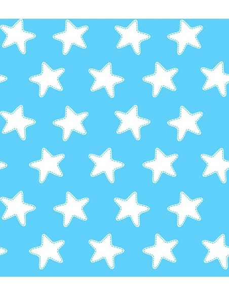 Saco nórdico Cremallera "Algodón" Estrellas Blancas - Fondo Azul