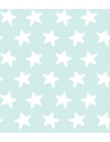 Edredón Reversible "Algodón" Estrellas Blancas - Fondo Esmeralda