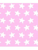 Edredón Reversible "Algodón" Estrellas Blancas - Fondo Rosa