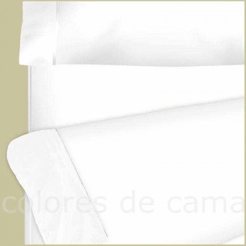 Sábana Bajera con Cremallera "Blanco" 100 Algodón - Forma Especial - 132 x 196 x 18 cm