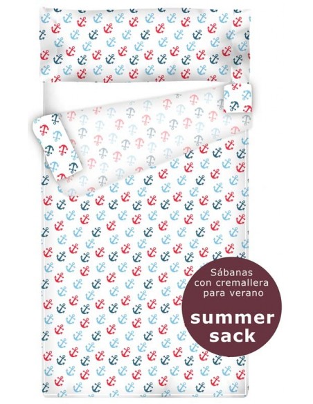 Summer Sack - Sábana con Cremallera "Algodón" Anclas