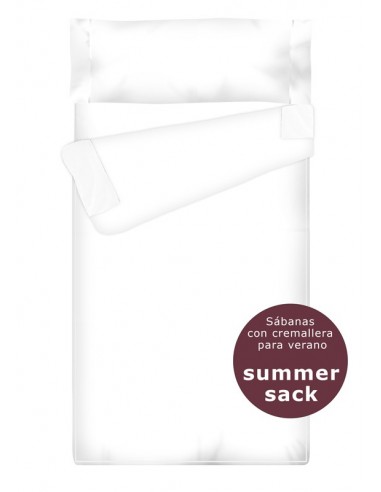 Summer Sack - Sábana con Cremallera 100 Algodón - BLANCO