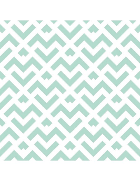 Saco nórdico Cremallera "Algodón" Mint Geometric