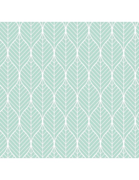 Saco nórdico Cremallera "Algodón" Mint Leaves