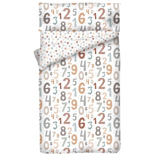 Funda nórdica "Algodón" Digits - 3 Piezas