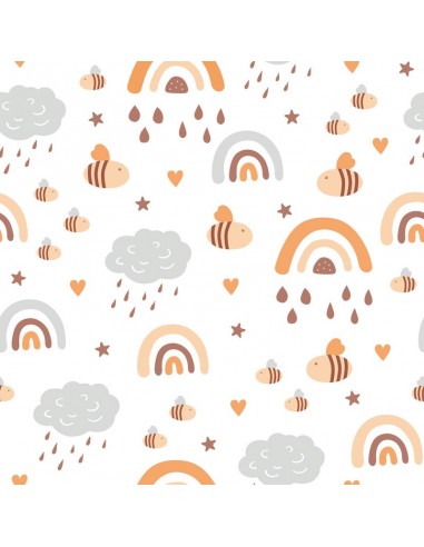 Sábana Bajera Estampada "Algodón" Bees