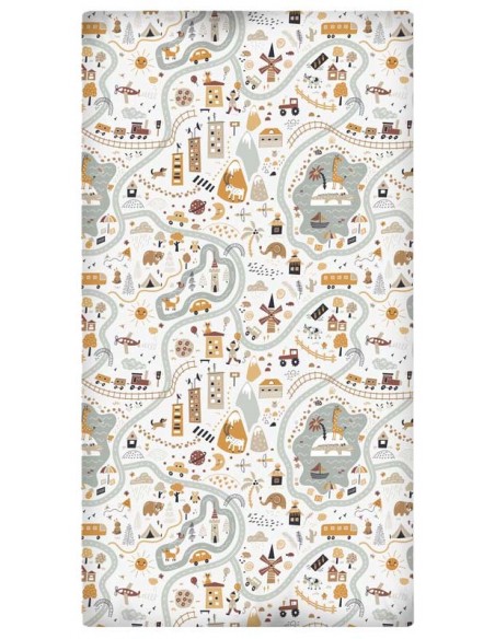 Sábana Bajera Estampada "Algodón" Map