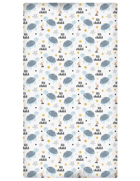 Sábana Bajera Estampada "Algodón" Turtles