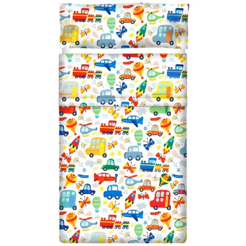 Funda de Cojín VEHICLES - 50 x 50 cm - Con Cremallera