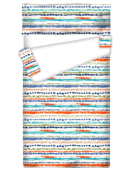 Saco nórdico Cremallera "Watercolor Blue"