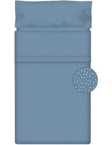 Juego de sábanas "Algodón" Steel Blue Manhattan - 3 Piezas