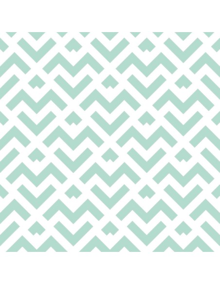 Juego de sábanas "Algodón" Mint Geometric - 3 Piezas