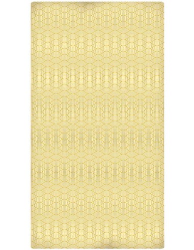 Sábana Bajera Estampada "Algodón" Dark Yellow Waves