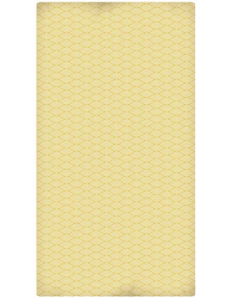 Sábana Bajera Estampada "Algodón" Dark Yellow Waves