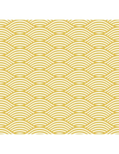 Sábana Bajera Estampada "Algodón" Dark Yellow Waves