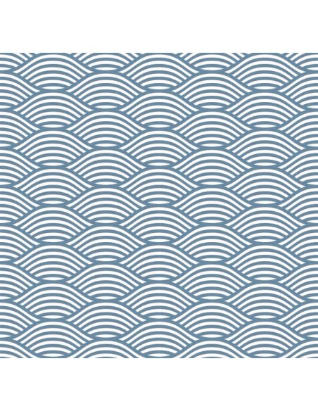 Juego de sábanas "Algodón" Steel Blue Waves - 2 Piezas