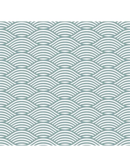 Funda nórdica "Algodón" Greenish Waves - 3 Piezas