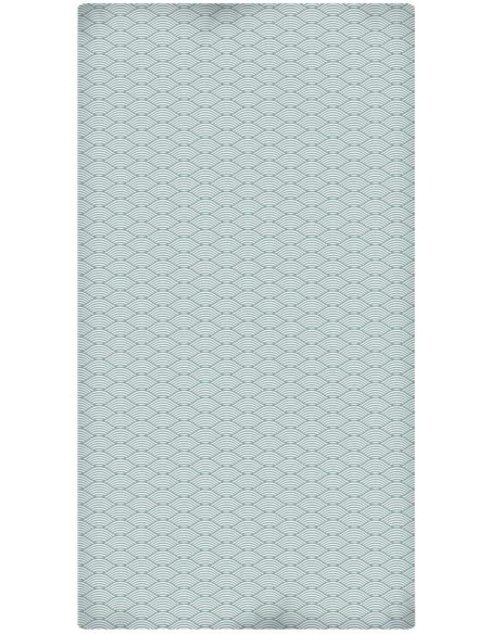 Sábana Bajera Estampada "Algodón" Greenish Waves