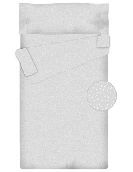 Saco nórdico Cremallera "Algodón" Stone Manhattan - 70 x 210 cm - Rellenos 120 gr/m2