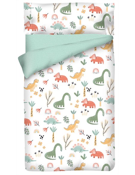 Funda nórdica "Algodón" Jurassic - 3 Piezas - 90 x 140 cm (130 x 180 cm)