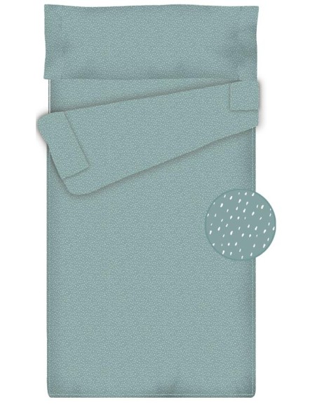 Saco nórdico Cremallera "Algodón" Greenish Manhattan - Forma Especial - 90x220 cm - 4 Estaciones