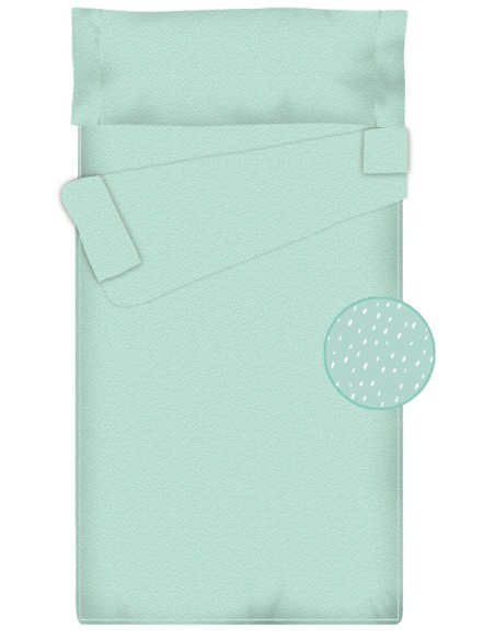 Saco nórdico Cremallera "Algodón" Mint Manhattan - Cama 90 cm - Sin Relleno