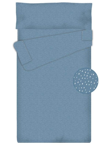 Saco nórdico Cremallera "Algodón" Steel Blue Manhattan - Medida: 128 x 184 x 12 cm - Relleno 250 gr/m2