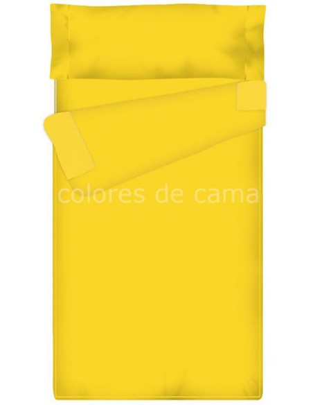 Saco nórdico Cremallera Liso 100 Algodón - AMARILLO